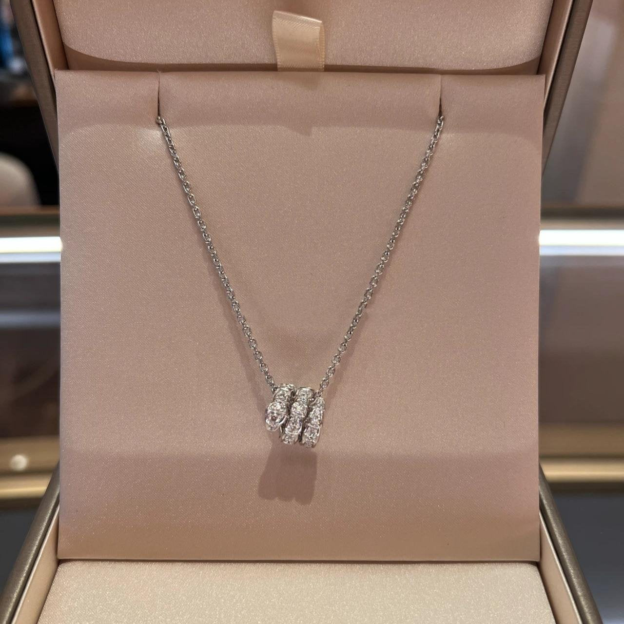 [Eternal Jewelry]SERPENTI  NECKLACE DOUBLE RING DIAMOND