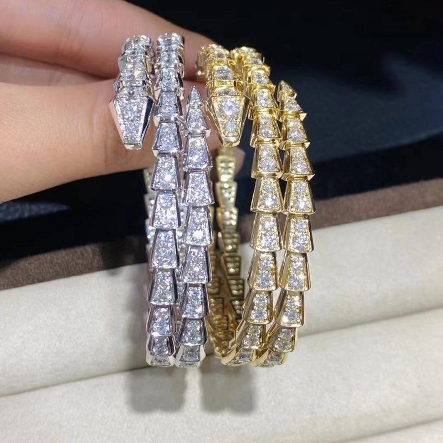 [Eternal Jewelry]SERPENTI BRACELET GOLD DIAMOND DOUBLE ROW