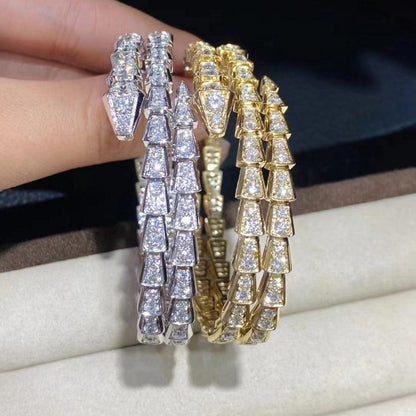 [Eternal Jewelry]SERPENTI BRACELET GOLD DIAMOND DOUBLE ROW