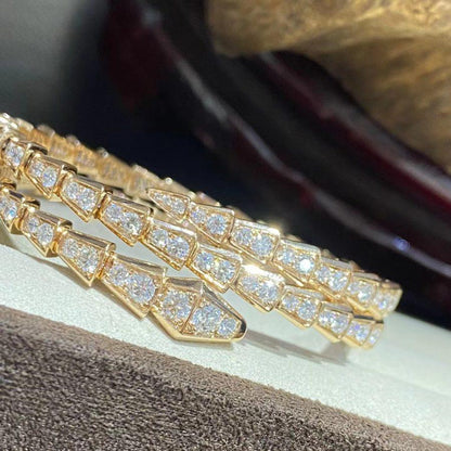 [Eternal Jewelry]SERPENTI BRACELET GOLD DIAMOND DOUBLE ROW