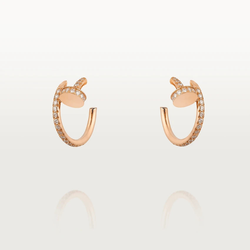 [Eternal Jewelry]JUSTE EARRINGS 12.75MM PINK GOLD DIAMOND