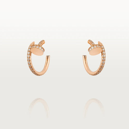 [Eternal Jewelry]JUSTE EARRINGS 12.75MM PINK GOLD DIAMOND