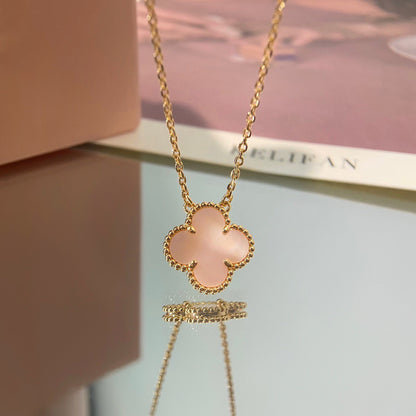 [Eternal Jewelry]CLOVER MINI 9.5mm Pink Necklace