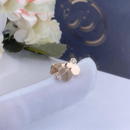 [Eternal Jewelry]BEE LOVE PINK GOLD DIAMOND EARRINGS