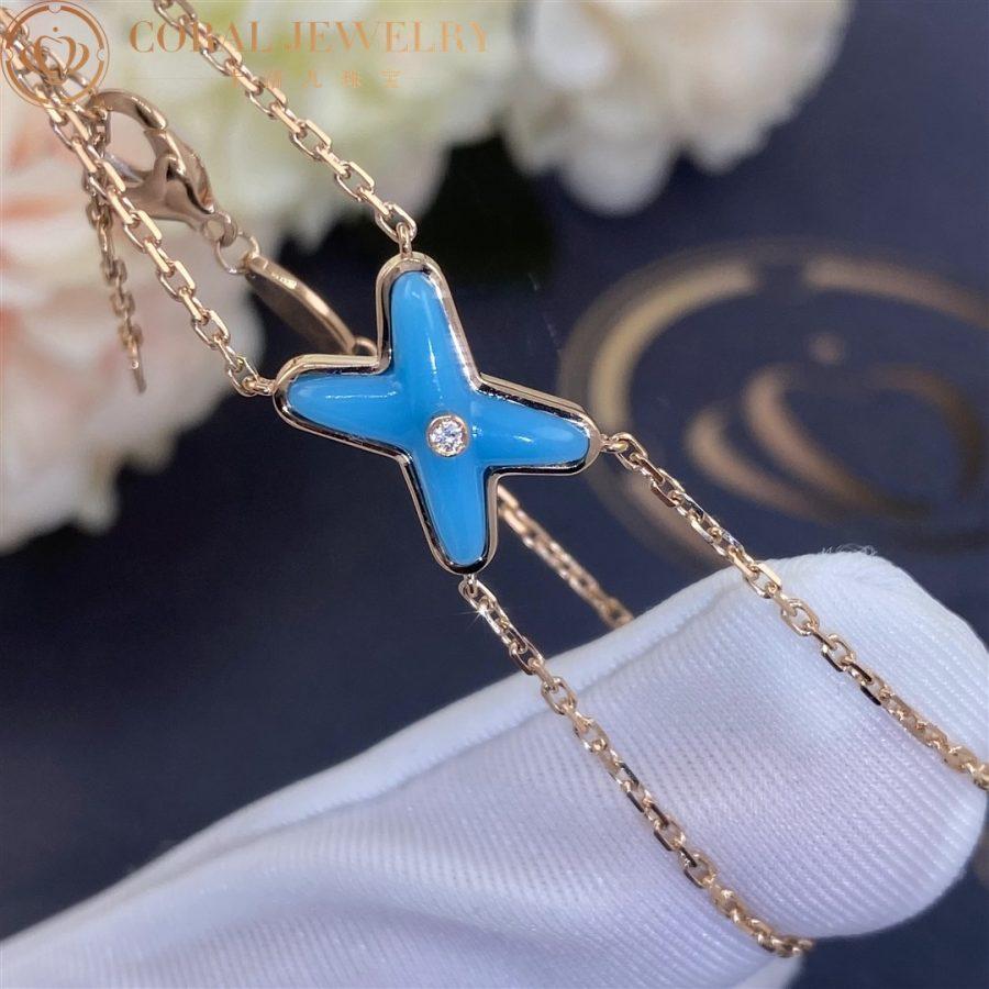 [Eternal Jewelry]JEUX BRACELET TURQUOISE PINK GOLD 1 DIAMOND