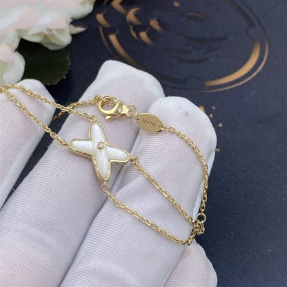 [Eternal Jewelry]JEUX BRACELET WHITE MOP GOLD 1 DIAMOND