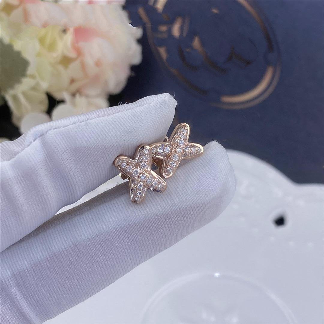 [Eternal Jewelry]JEUX DE PINK GOLD DIAMOND EARRINGS