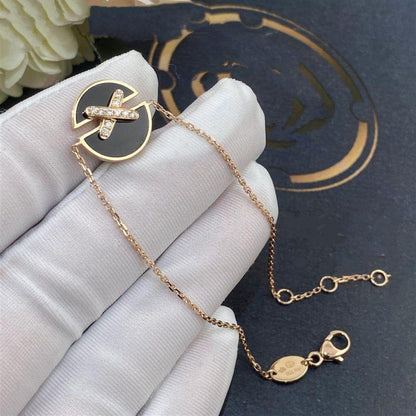 [Eternal Jewelry]JEUX DE BRACELET ONYX PINK GOLD DIAMOND