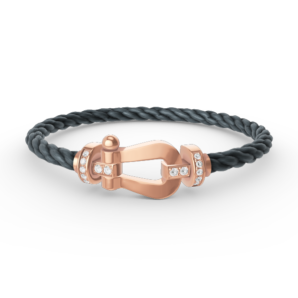 [Eternal Jewelry]FORCE LARGE HORSESHOE HALF DIAMOND BRACELET ROSE GOLD