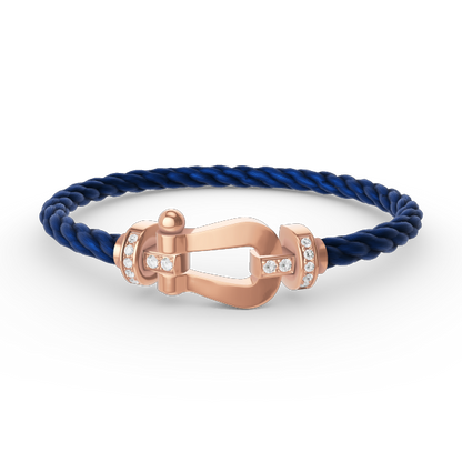 [Eternal Jewelry]FORCE LARGE HORSESHOE HALF DIAMOND BRACELET ROSE GOLD