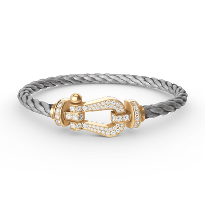 [Eternal Jewelry]FORCE LARGE HORSESHOE FULL DIAMOND BRACELET GOLD