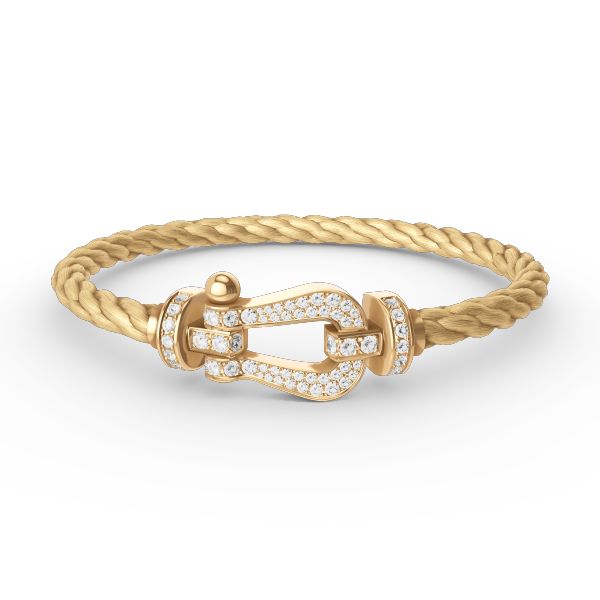 [Eternal Jewelry]FORCE LARGE HORSESHOE FULL DIAMOND BRACELET GOLD
