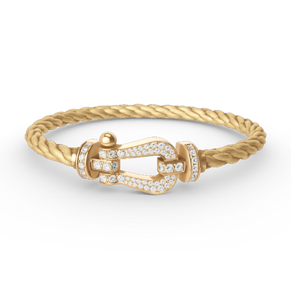 [Eternal Jewelry]FORCE LARGE HORSESHOE FULL DIAMOND BRACELET GOLD
