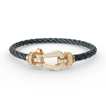 [Eternal Jewelry]FORCE LARGE HORSESHOE FULL DIAMOND BRACELET GOLD