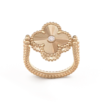 [Eternal Jewelry]CLOVER RIVERSIBLE PINK GOLD RING