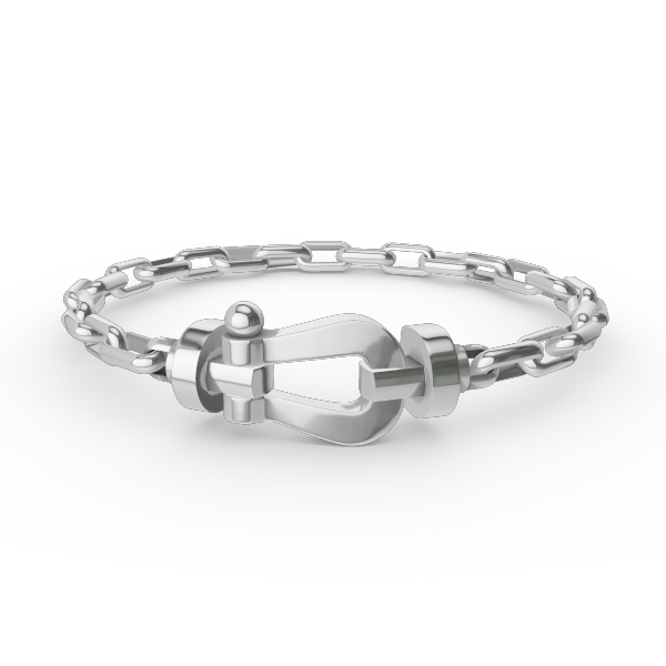 [Eternal Jewelry]FORCE LARGE HORSESHOE CLASP  METAL BRACELET