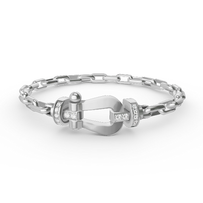 [Eternal Jewelry]FORCE LARGE HORSESHOE CLASP  METAL BRACELET