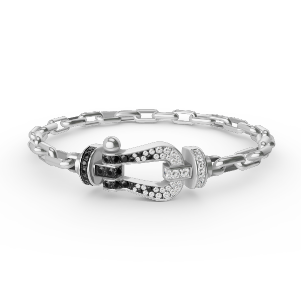 [Eternal Jewelry]FORCE LARGE HORSESHOE CLASP  METAL BRACELET