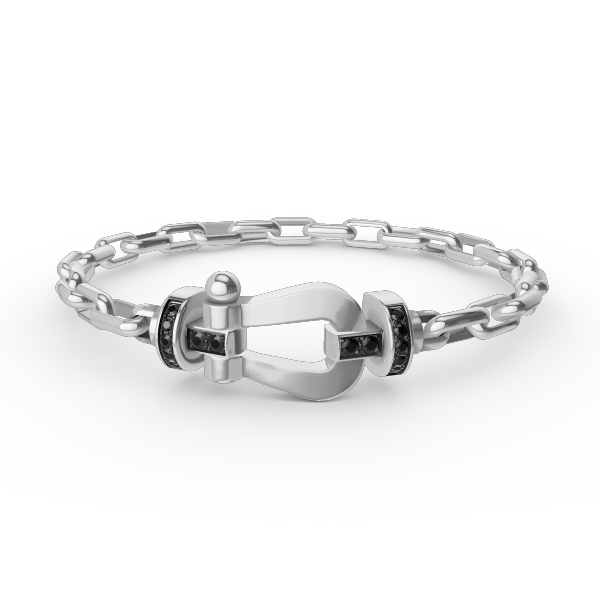 [Eternal Jewelry]FORCE LARGE HORSESHOE CLASP  METAL BRACELET