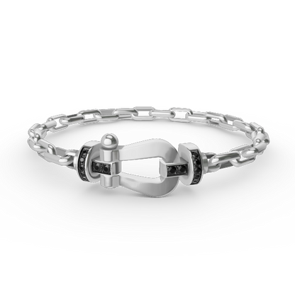 [Eternal Jewelry]FORCE LARGE HORSESHOE CLASP  METAL BRACELET