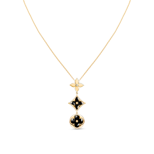 [Eternal Jewelry]STAR AND SUN ONYX PINK GOLD NECKLACE