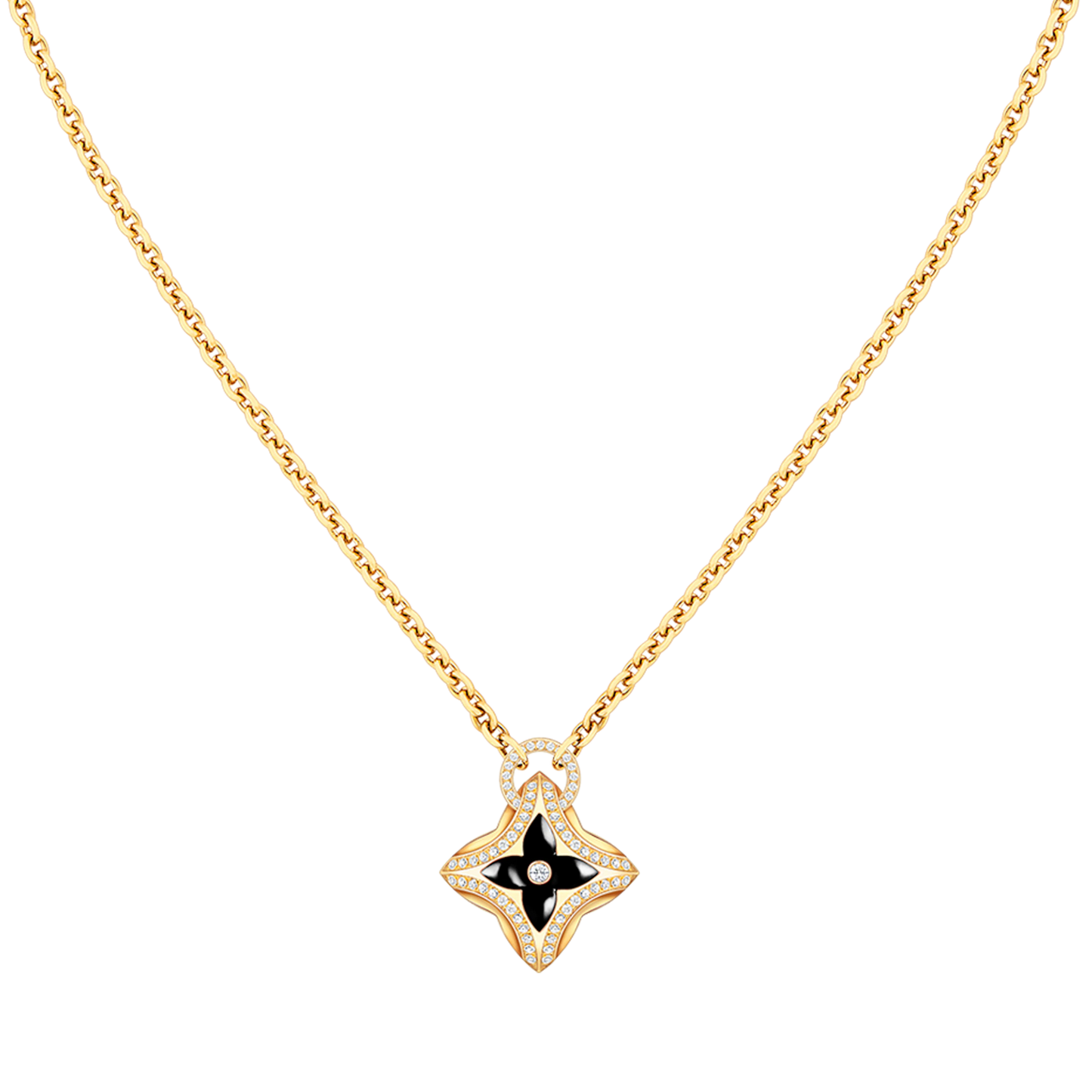 [Eternal Jewelry]STAR PEDANT PINK GOLD DIAMOND NECKLACE