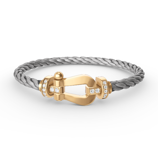 [Eternal Jewelry]FORCE LARGE HORSESHOE HALF DIAMOND BRACELET GOLD
