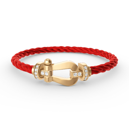 [Eternal Jewelry]FORCE LARGE HORSESHOE HALF DIAMOND BRACELET GOLD