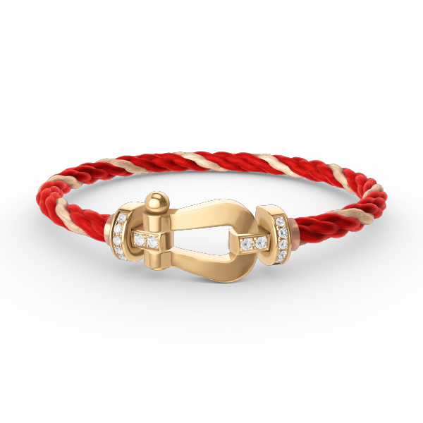 [Eternal Jewelry]FORCE LARGE HORSESHOE HALF DIAMOND BRACELET GOLD
