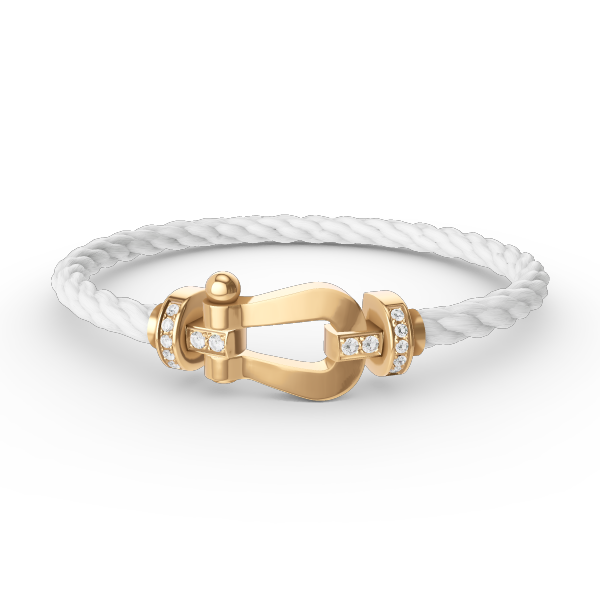 [Eternal Jewelry]FORCE LARGE HORSESHOE HALF DIAMOND BRACELET GOLD