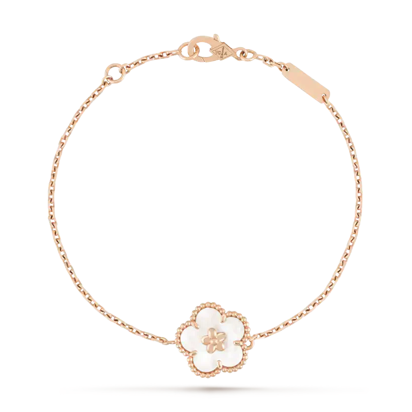 [Eternal Jewelry]LUCKY WHITE MOP PLUM BLOSSOM  BRACELET