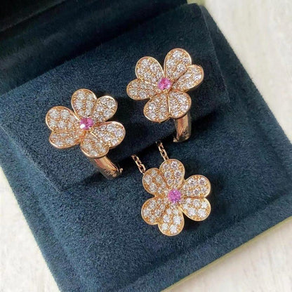 [Eternal Jewelry]FRIVOLE ROSE GOLD FLOWER DIAMOND NECKLACE