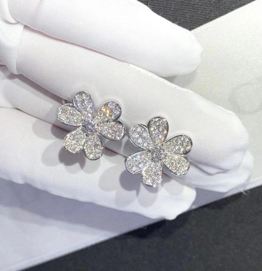 [Eternal Jewelry]FRIVOLE SILVER FLOWER DIAMOND EARRINGS