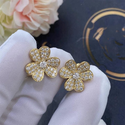 [Eternal Jewelry]FRIVOLE GOLD FLOWER DIAMOND EARRINGS