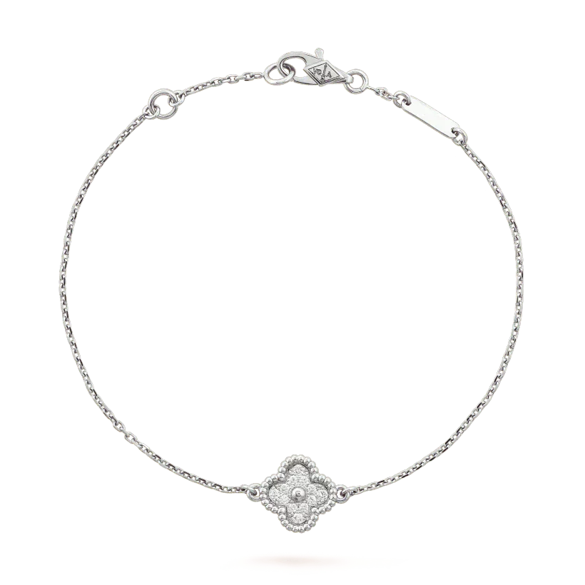 [Eternal Jewelry]CLOVER  SINGLE FLOWER BRACELET SILVER