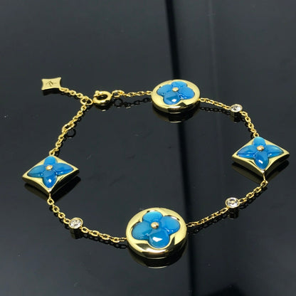 [Eternal Jewelry]STAR AND SUN 4 MOTIF BLUE BRACELET