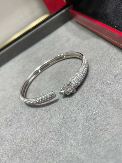 [Eternal Jewelry]PANTHERE FULL DIAMOND OPEN BRACELET