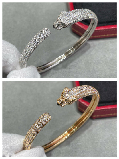 [Eternal Jewelry]PANTHERE FULL DIAMOND OPEN BRACELET