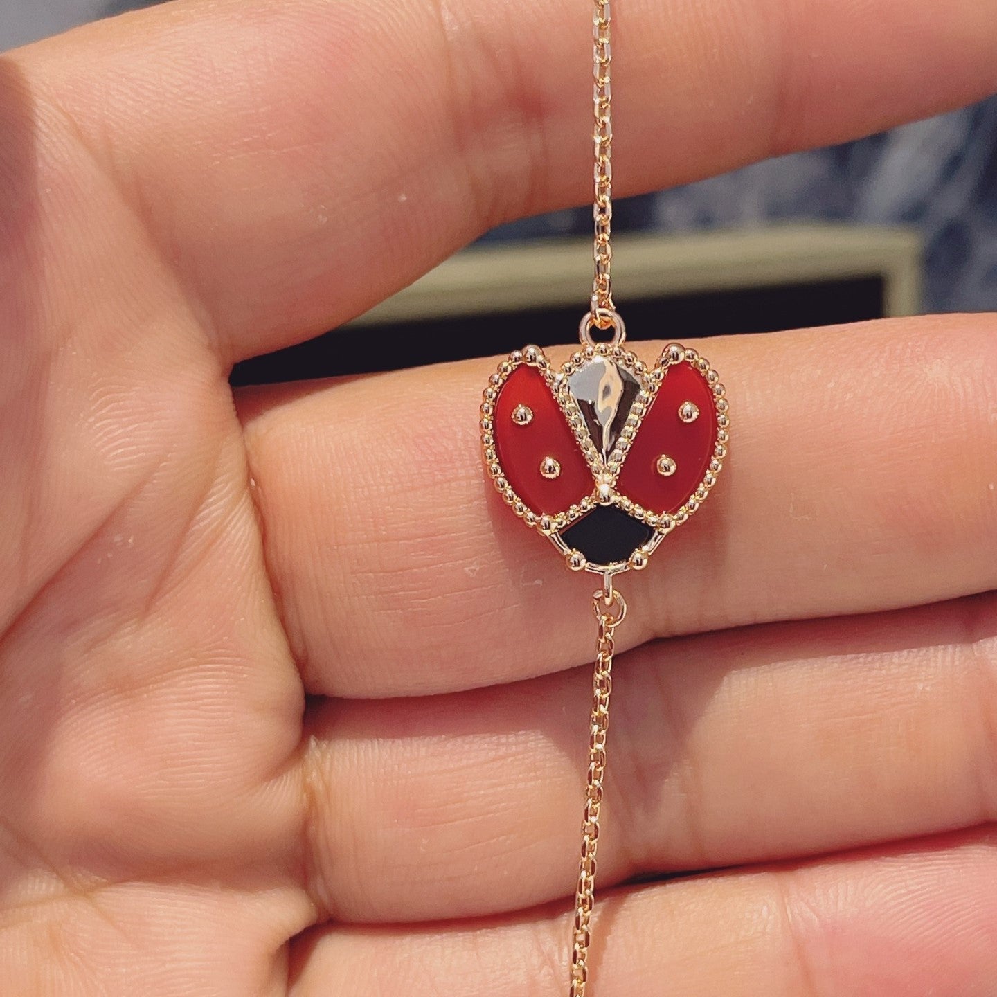 [Eternal Jewelry]LUCKY SPRING 1 MOTIF PINK GOLD BRACELET