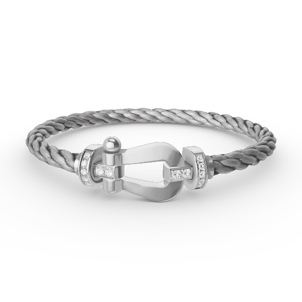 [Eternal Jewelry]FORCE LARGE HORSESHOE HALF DIAMOND BRACELET SILVER
